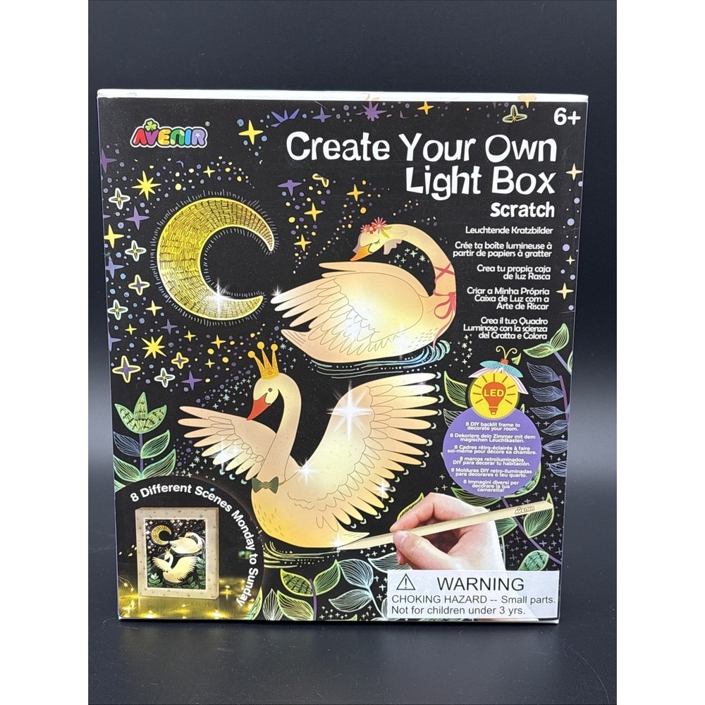 Avenir Create Your Own Light Box Scratch Kit for Kids, LED, 8 Scenes, Ages 6+